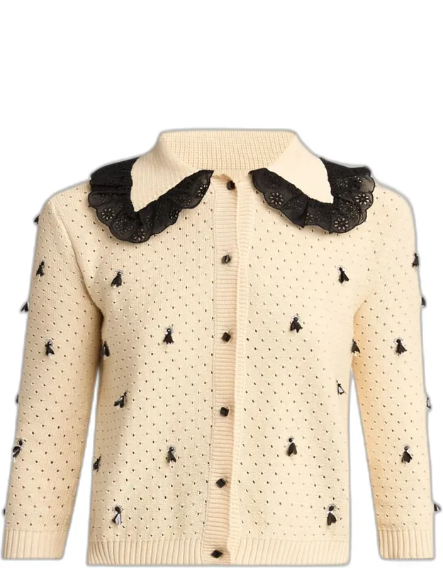 Ruffled Cardigan
