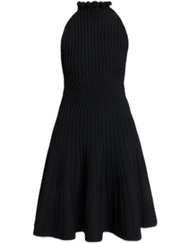 Ribbed Fit-and-flare Dress