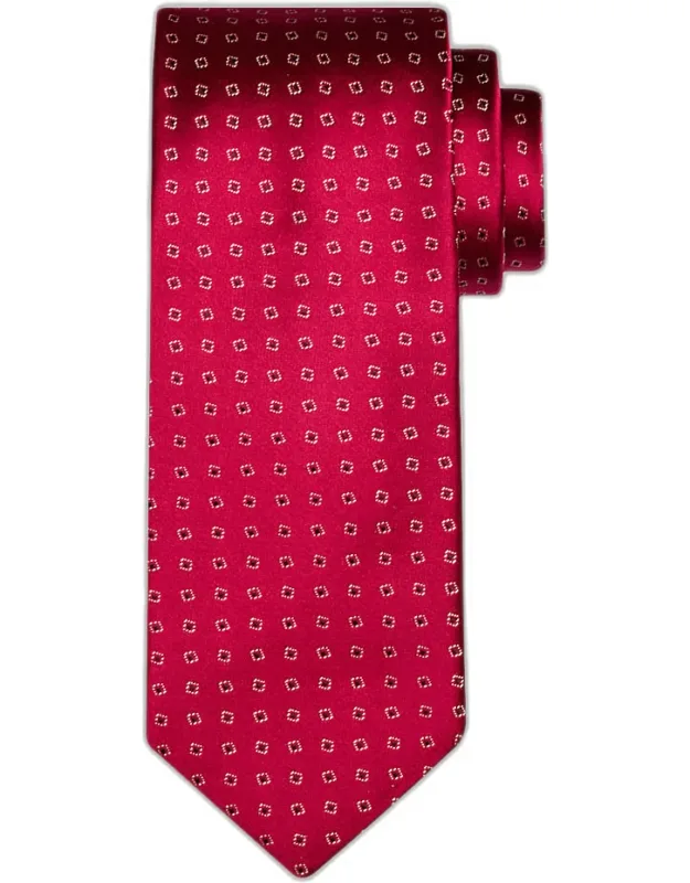 Micro-geometric Jacquard Silk Tie