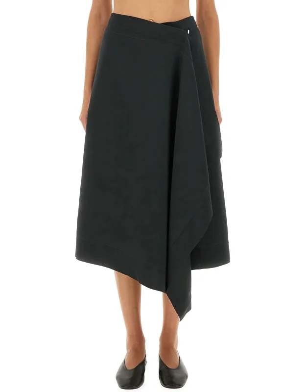 Wool "wrapped" Skirt