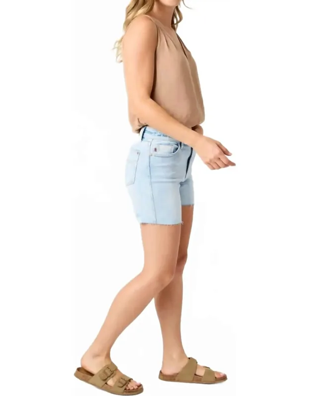 Raw Hem Destroyed Jean Shorts
