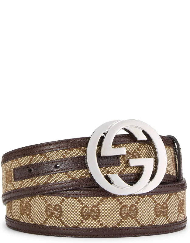 Original Gg Canvas Interlocking Belt