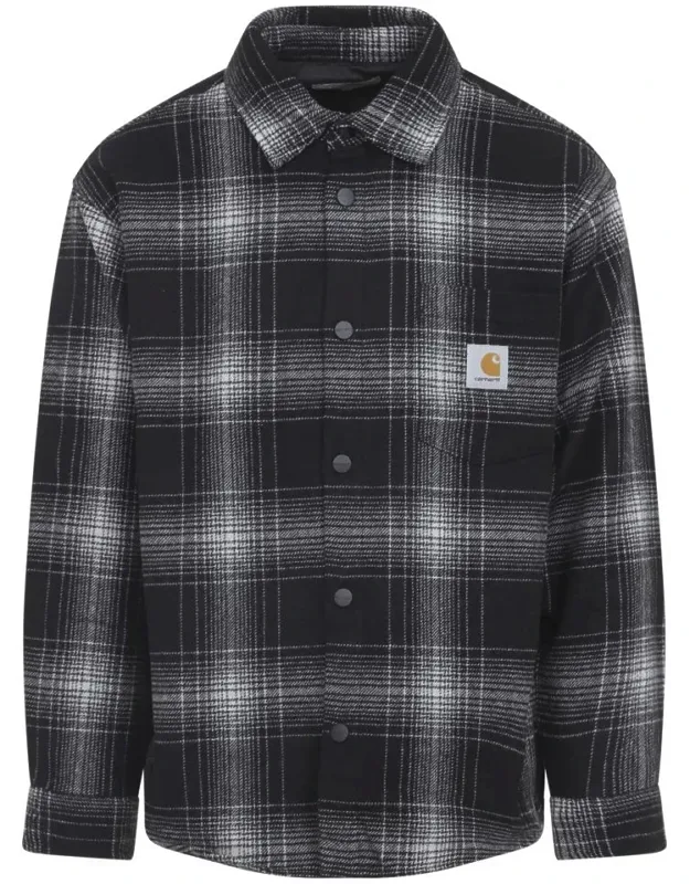 Shirt With Checkered Wool Blend And Pointed Collar