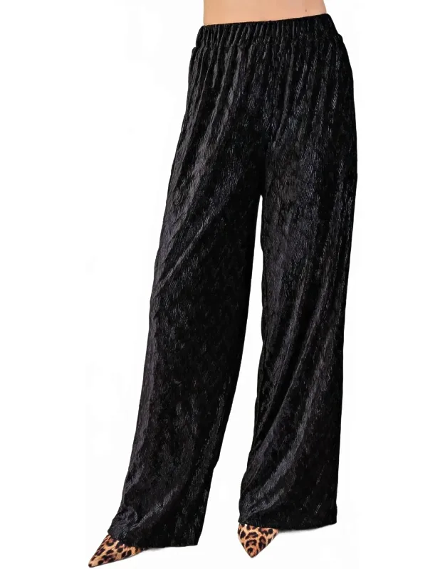 Velvet Pleated Pants