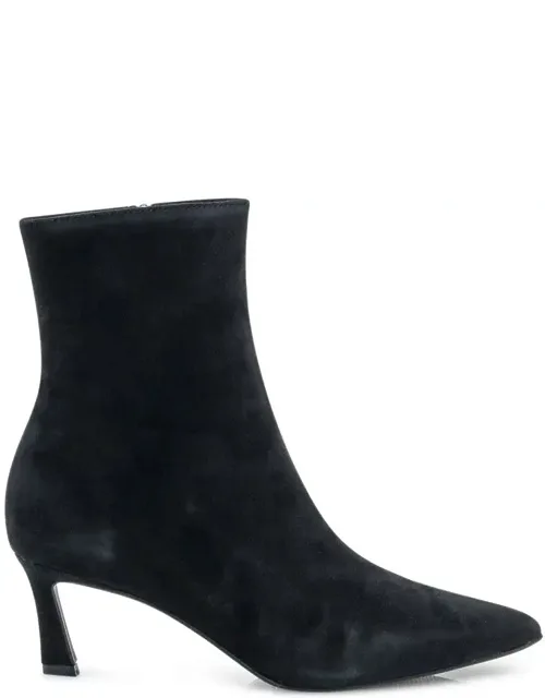 Suede Ankle Boots With Medium Heel