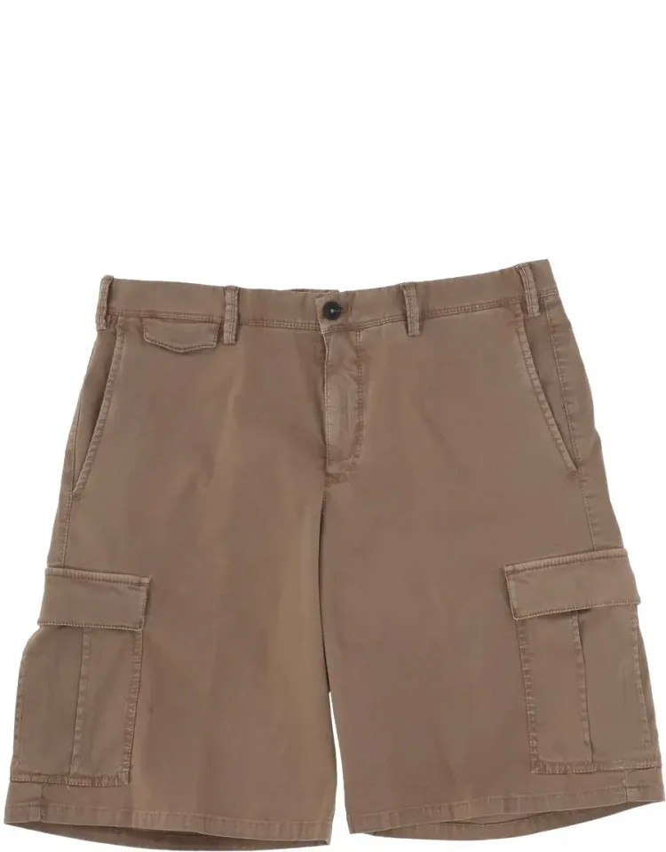 Pt Torino Shorts With Button Fastening And Belt Loops