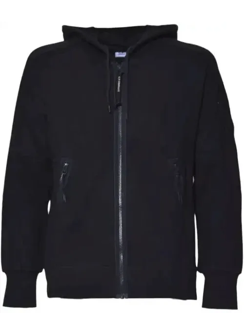 Full-zip Sweatshirt With Diagonal Raised Fleece And Medium-weight