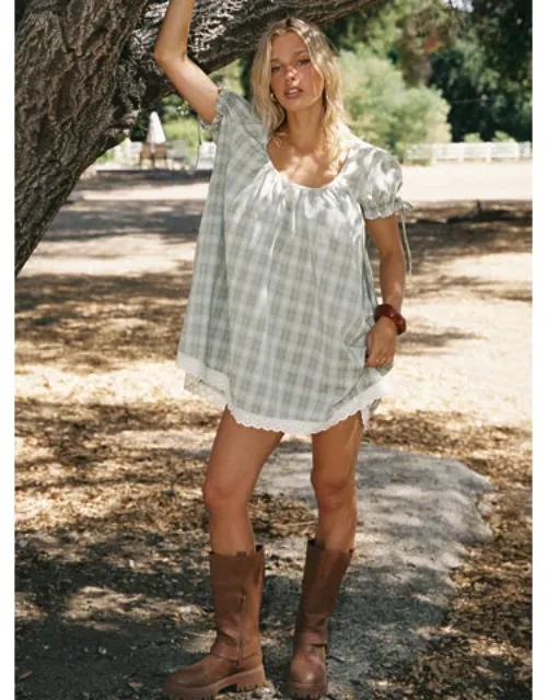 Embracing Puff Sleeve Swing Mini Dress