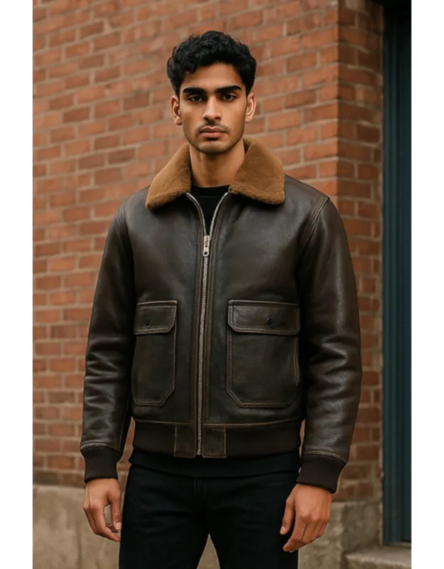 Leather Bomber Jacket
