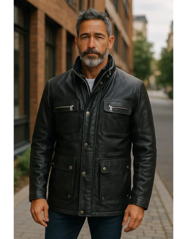 Leather Military Jacket