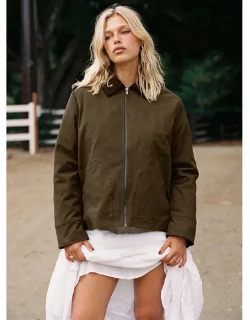 Contrast Collar Utility Jacket