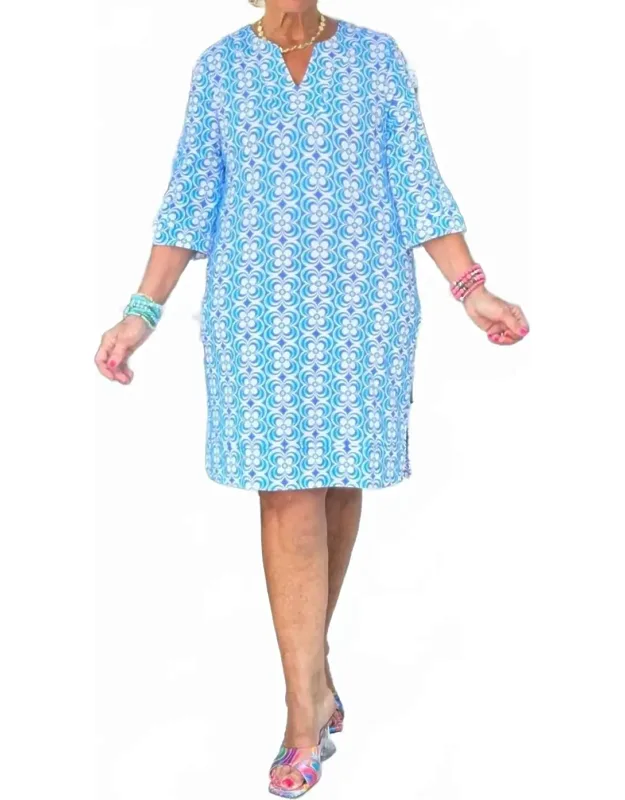 3/4 Sleeve Split Dress