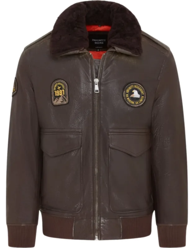 Sheepskin Collar G-1 Aviator Jacket