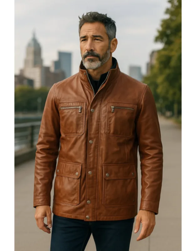 Leather Military Jacket