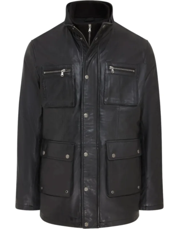 Leather Military Jacket