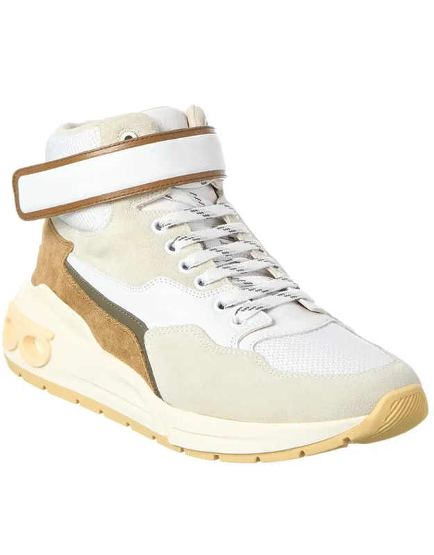 Cosma Leather & Mesh High-top Sneakers