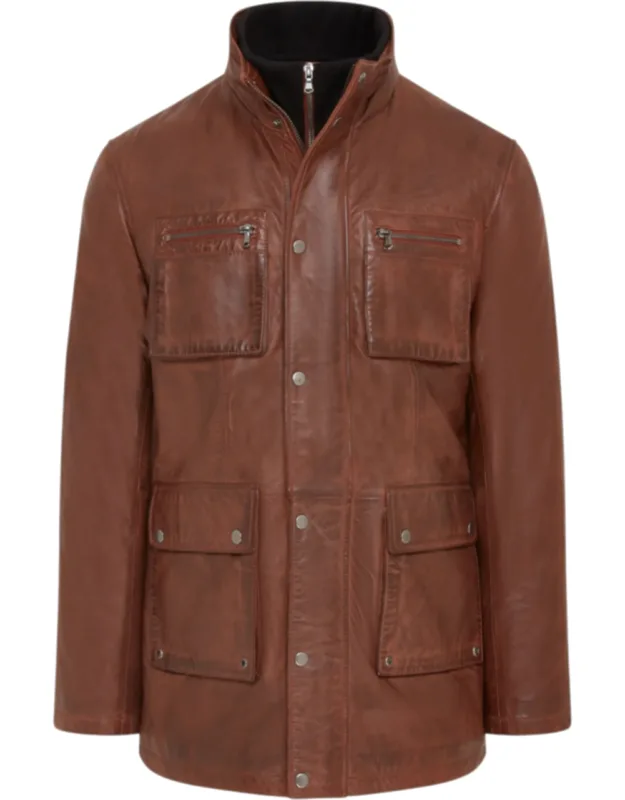 Leather Military Jacket