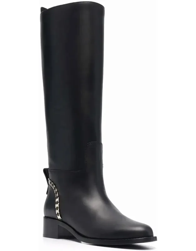 Vara Chain Knee-high Boots
