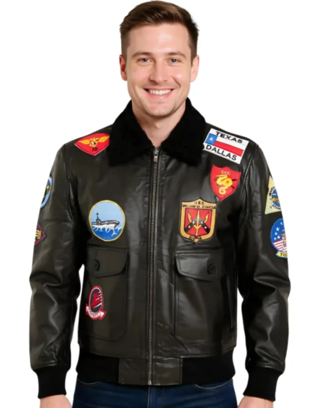 Topgun A2 Leather Bomber Jacket