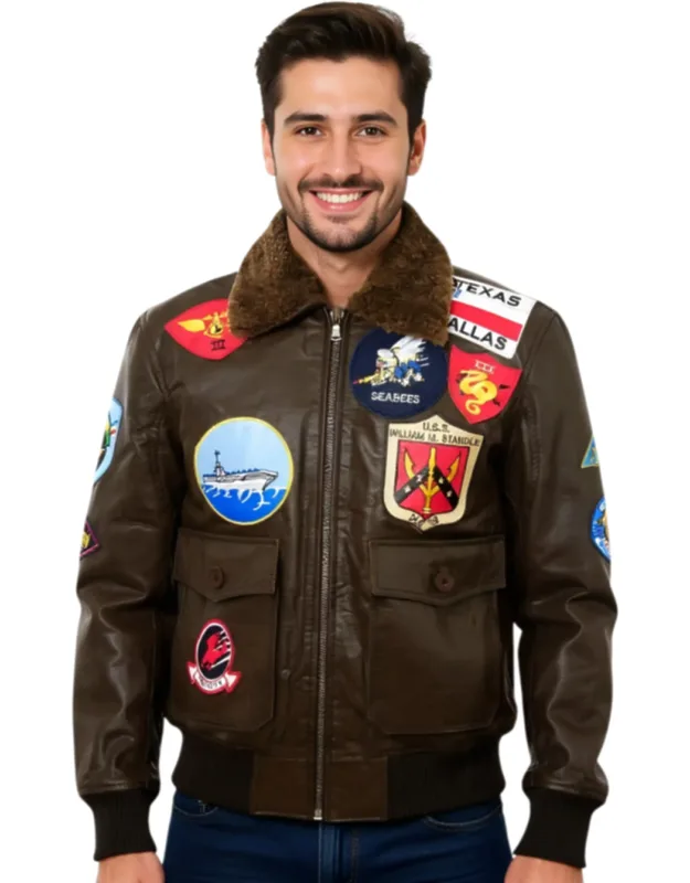 Topgun A2 Leather Bomber Jacket