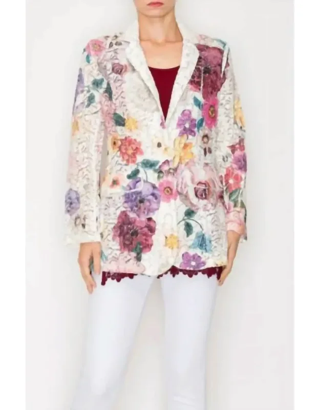 Lace Floral Blazer