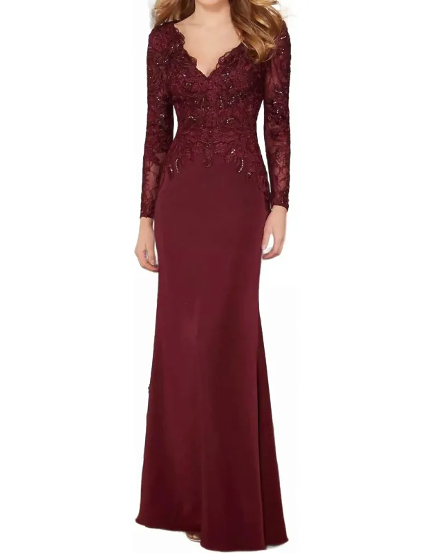 V-neckline Mermaid Dress