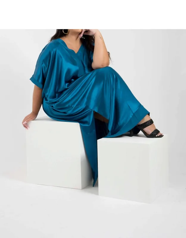 Italian Silk Charmeuse Caftan Dress
