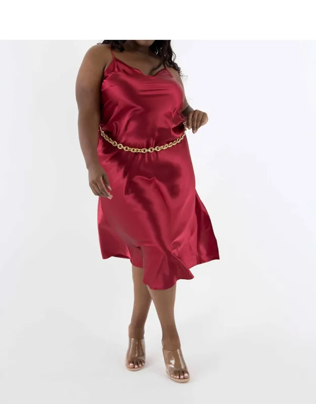 Faux Metal Chain Belt