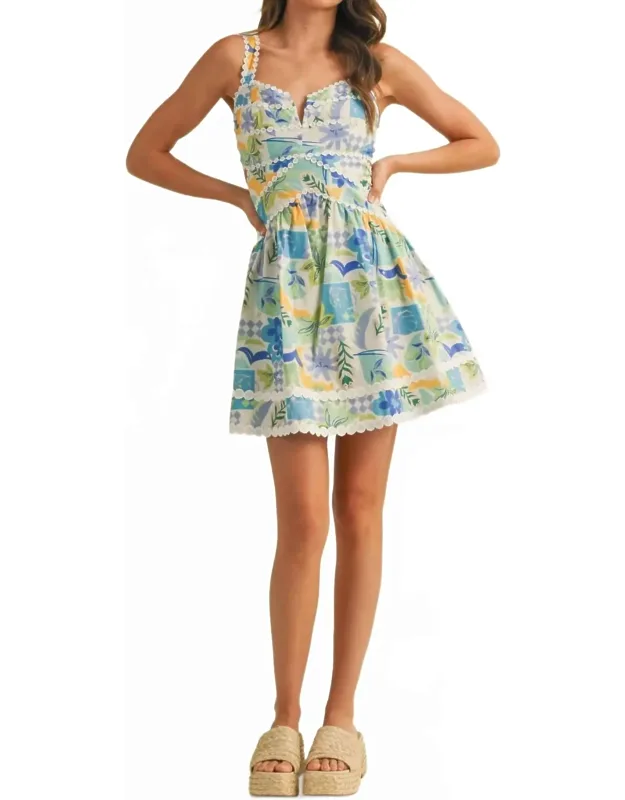 Tropic Flared Mini Dress