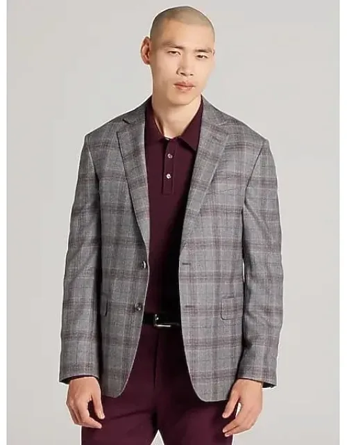 Modern Fit Plaid Sport Coat