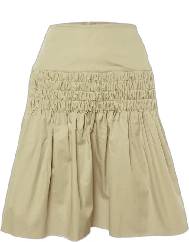 Cotton Smocked Skirt