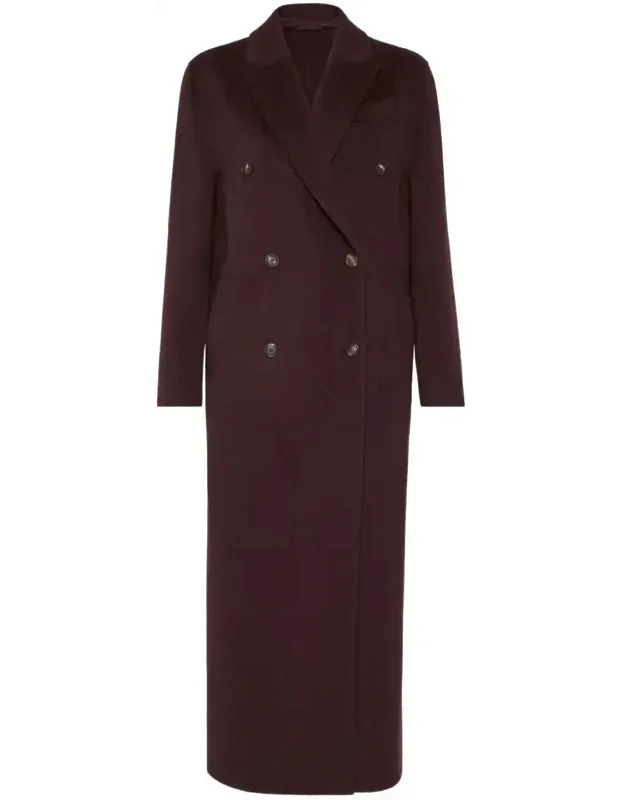 Hand-crafted Coat In Cashmere Double Beaver Cloth With Monili
