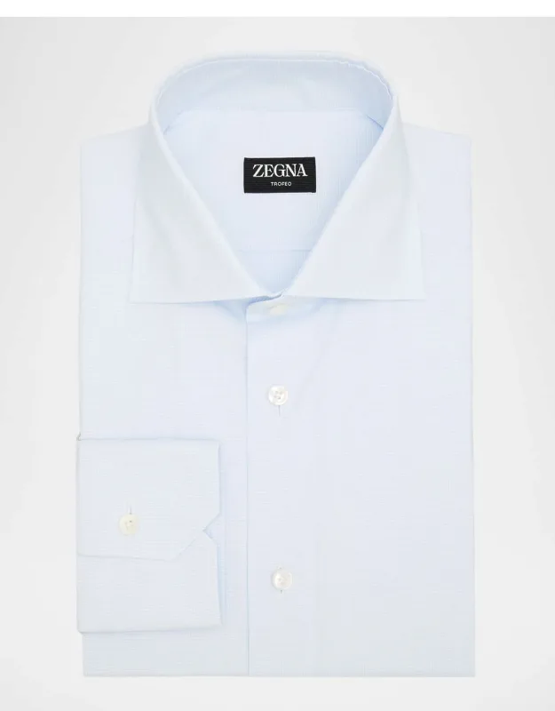 Micro-check Cotton Dress Shirt