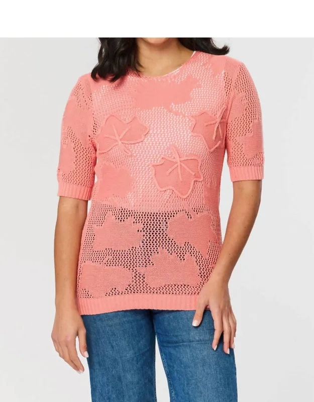 Cotton Leaf Fishnet Jumper