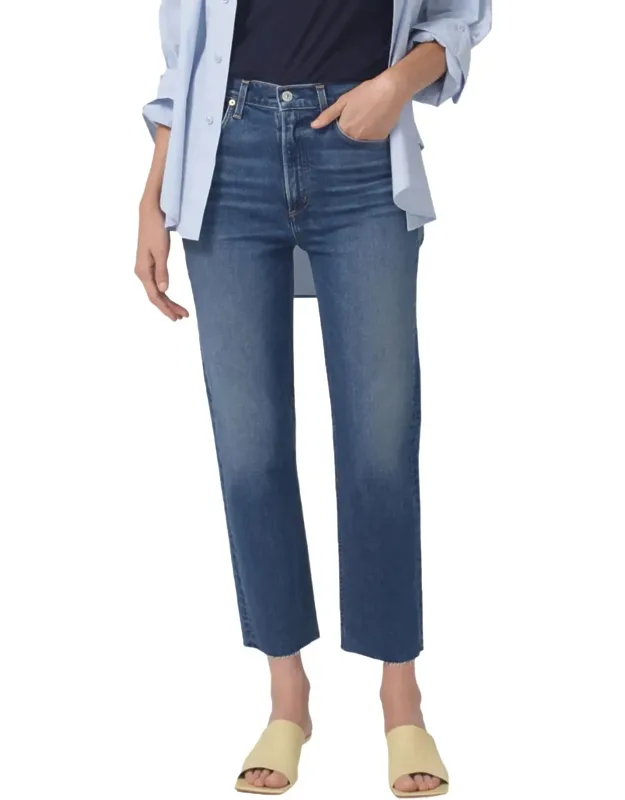 Daphne Crop High Rise Stovepipe Jeans
