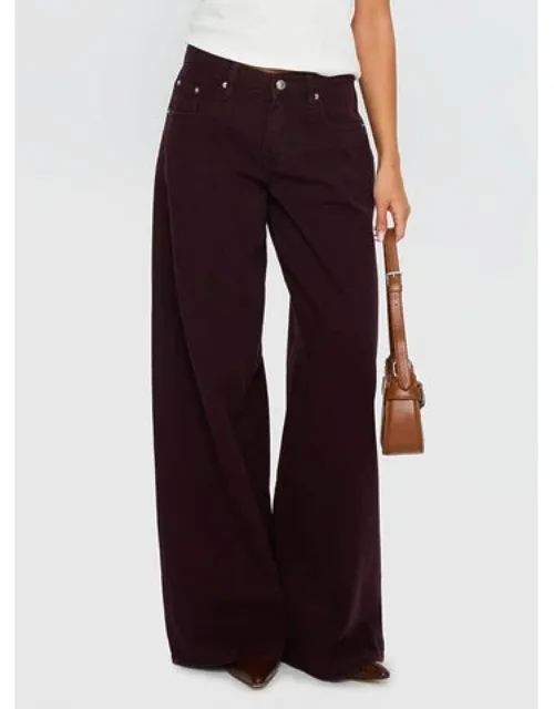 Big News Wide Leg Jeans - Mid-rise, Belt Loop, Five Pockets
