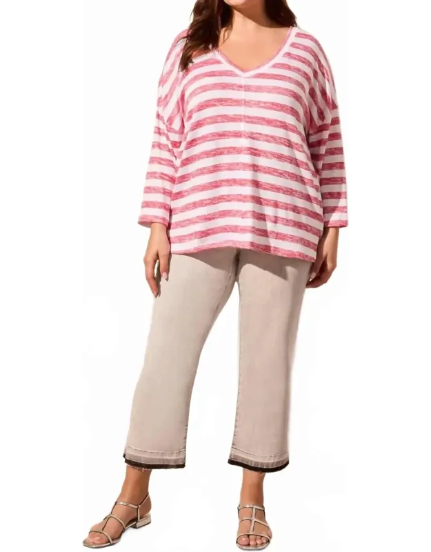 Patterned Two Way Dolman Top