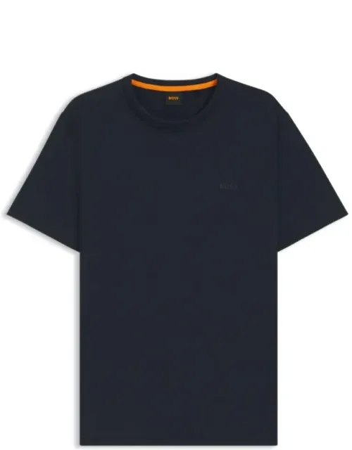 Regular-fit T-shirt In Slub Cotton With Logo Detail