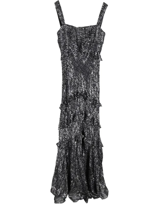 Ruffled Evening Dress