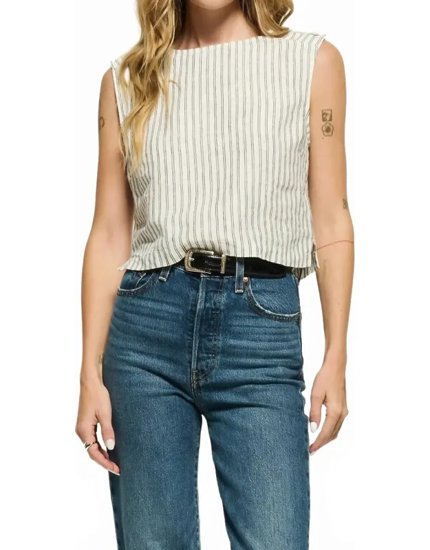 Linen Stripe Tank Top