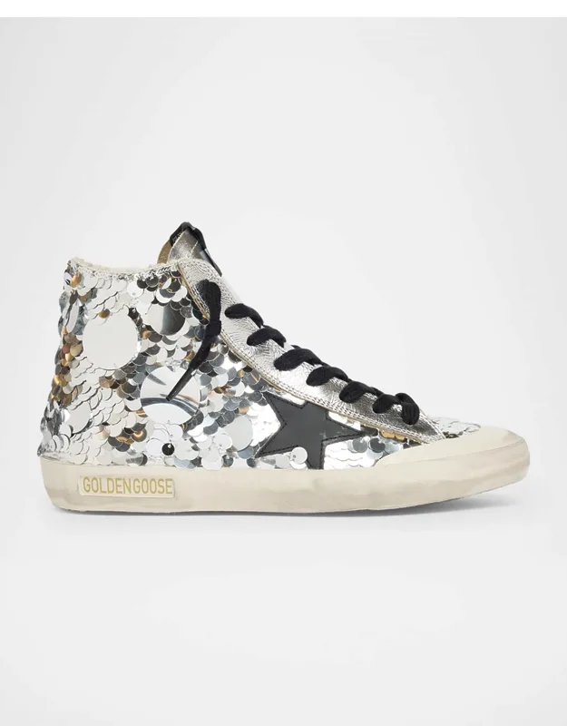 Francy Sequined High-top Sneakers