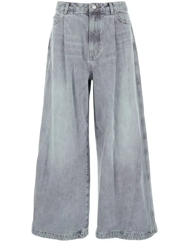 Faded Wide Leg Jeans