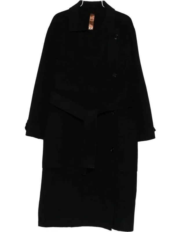 Belted Patch-pocket Coat