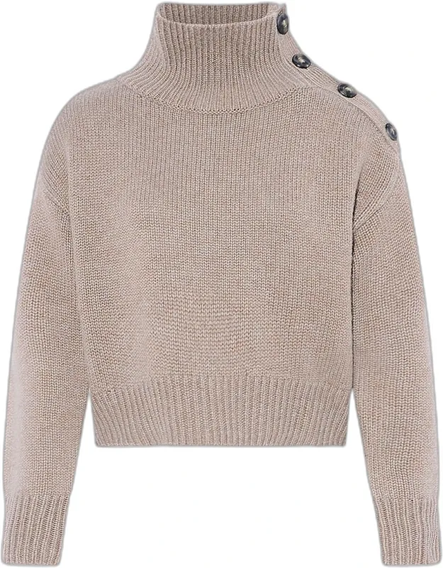 Buttoned Wool-cashmere Sweater