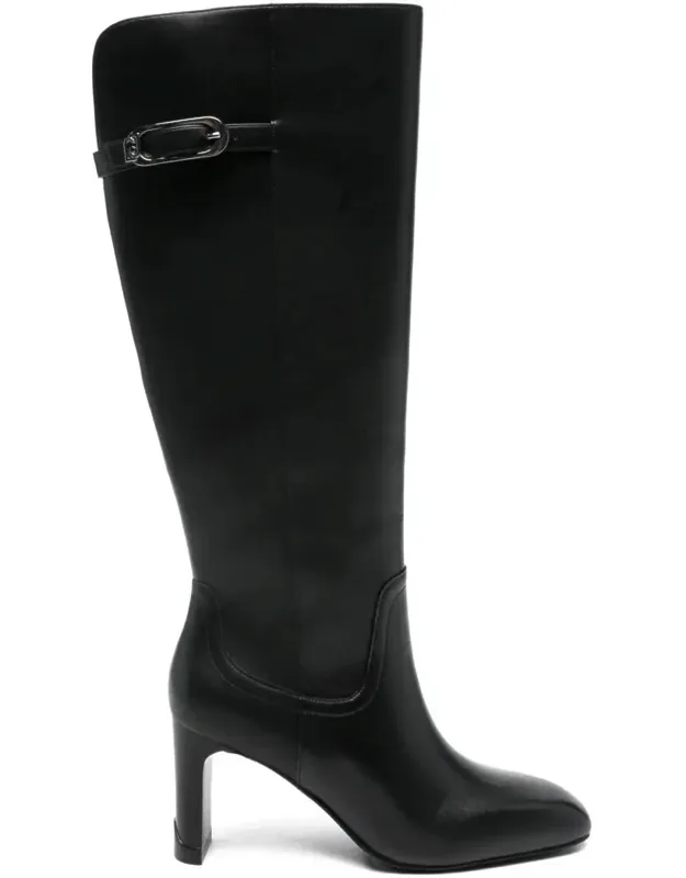 Boots With Buckle Detail And Block Heel