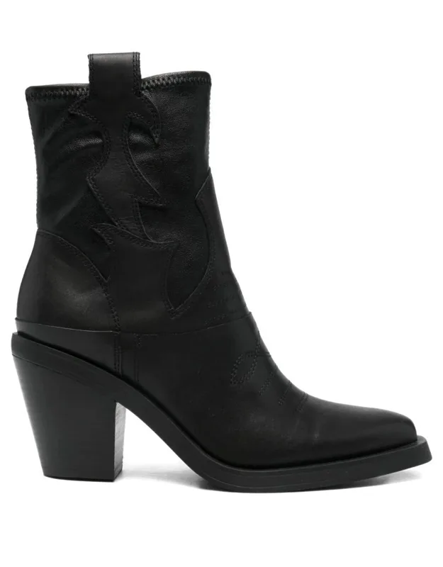 Texan Heeled Ankle Boots