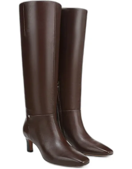 Franco Sarto Knee High Boot - Suede Leather Upper, Side Zipper Closure