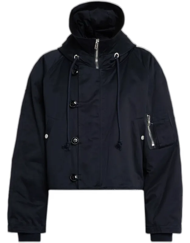 Cropped Hooded Jacket