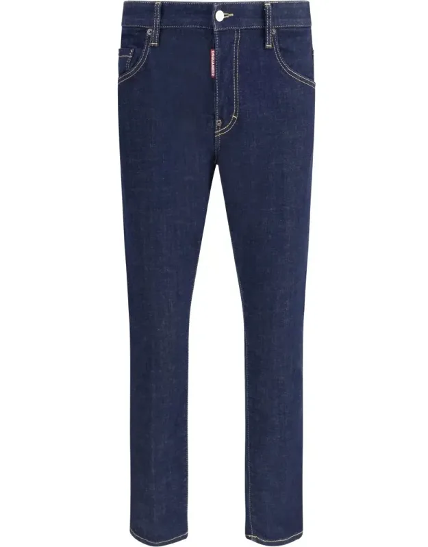 Dsquared2 Signature Cotton Skater Jeans With Classic Five-pocket Design And Straight Fit