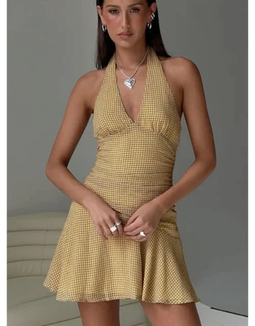Sayla Halter Ruched Mini Dress